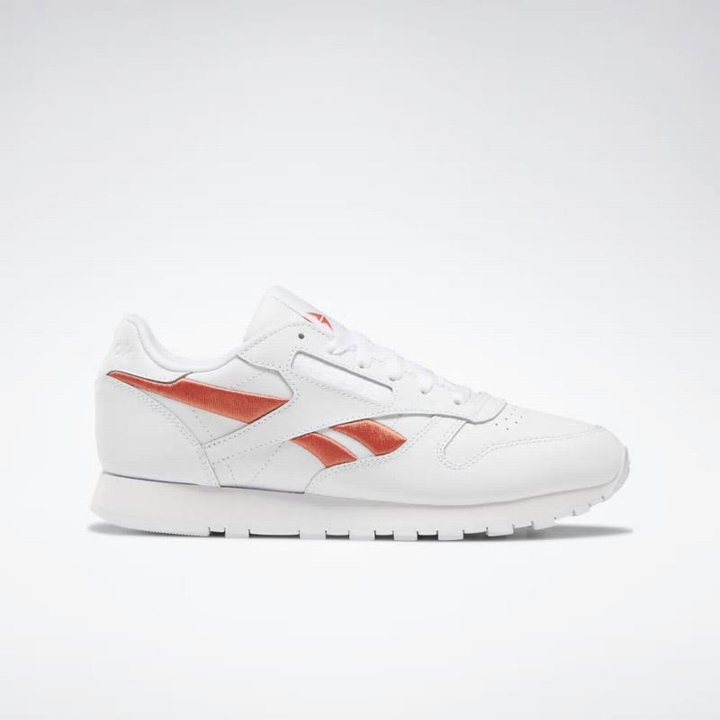 Reebok Classic Leather Shoes Womens White/Rose India CA8158HB